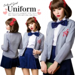 ハロウィン コスプレ 制服 ブレザー リボン 大きい サイズ コスプレ衣装 学生服 女子高生 大きいサイズ セーラー服 コスプレ グレー ジャケット ミニスカート 制服コスプレ